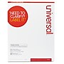 Universal Laser/Inkjet Media Label, 4" x 1.33", White, 14/Sheet, 100 Sheets/Pack (UNV80106)~#|#~0958BBEE-7E71-4A93-B41E68EF4A8D11DA_sc7