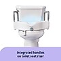 Medline Light Easy Locking Raised Toilet Seat with Arms, 5" H, 400 lb.Capacity, White (G4-602KRX1)~#|#~0969CFB5-F08D-47C5-81818BE2D58E8D99_sc7