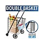Mount-It! Rolling Utility Shopping Cart with Double Basket, 66 Lbs., Black (MI-907)~#|#~098BC2CF-F2DE-4474-B81D34FF2E7719E6_sc7