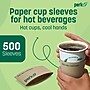 Perk Eco Paper Coffee Cup Sleeves, 500 Count Bulk Insulated Sleeves for Hot Cups, Brown~#|#~099658D2-9897-4D93-82EBDE2FEEDAD553_sc7