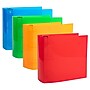 JAM Paper 4" 3-Ring Flexible Poly Binders, Assorted Colors, 4/Pack (PB75245ASSRT)~#|#~0997D27A-D299-476A-90D3C52EE18092DA_sc7