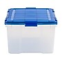 Iris WeatherPro 62.4 Qt. Latch Lid Storage Bin, Clear/Blue (500203)~#|#~09A01D66-CCE4-42A0-9E90987634494FCC_sc7