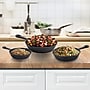 MegaChef Cast Iron Skillet Set, Black, 3 Piece Set (937114401M)~#|#~09A8DC7D-4E88-43F5-9CE9E2272068E881_sc7