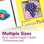 Strathmore 300 Series 12" x 16" Tape Bound Canvas Pad, 10 Sheets/Pad, 2 Pads/Bundle (STTP31512-2)~#|#~09B45470-4BA2-41EF-A03829BC871D675B_sc7