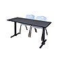 Regency Seating Cain 60" x 24" Training Table, Grey & 2 'M' Stack Chairs, Grey (MTRCT6024GY47GY)~#|#~09BFF538-C02D-40D1-8CAAEB6B15CC78CD_sc7