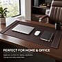 SUM Anti-Slip Faux leather Desk Pad with Side Rail, 34.5" x 24", Brown (OSCDPD001)~#|#~09C90F34-BCF1-4B8B-96319EDE7BCE8270_sc7