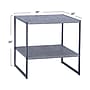 Household Essentials Jamestown 19.8"W x 19.8"D Laminate Side/End Table, Rustic Slate Concrete/Black (8098-1)~#|#~09D0FC9D-4564-4E46-9772206221C3DAB6_sc7