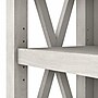 Bush Furniture Key West 66"H 5-Shelf Bookcase with Adjustable Shelves, Linen White Oak Laminated Wood (KWB132LW-03)~#|#~09F0985F-7857-41C2-A3C86D72B73B5F4E_sc7