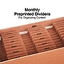 Staples Heavy Duty Reinforced Accordion File, Monthly Index, 12-Pocket, Legal Size, Brown (595370)~#|#~0A2F0A15-1761-4951-BE27904672273E9E_sc7