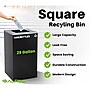 Alpine Industries Steel Recycling and Trash Can Set with Square and Mixed Lid, 29 Gallon, Blue/Black, 2/Pack (ALP4450-BLK-KIT3)~#|#~0A36AB89-62B0-420E-910293A539668877_sc7