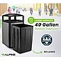 Alpine Industries Steel Outdoor Commercial Trash Can with Ashtray Lid, 40 Gallon, Silver (472-40-SIL)~#|#~0A57F1D4-85C7-4D74-BFF75A9607323411_sc7