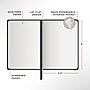 Staples Pro120 Elite™ Hardcover Journal, 5.5" x 8", Narrow Ruled, Black, 195 Pages (ST63365)~#|#~0A62C2D8-61CE-491B-A89496FA374CC55E_sc7