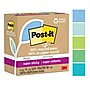 Post-it Oasis Recycled Super Sticky Notes, 3" x 3", Oasis Collection, 70 Sheets/Pad, 5 Pads/Pack (654R-5SST)~#|#~0A739E5B-3847-4B7A-BD830E439F5D6A58_sc7