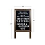 Excello Global Products Changeable Message Indoor/Outdoor Sidewalk Sign, 20" x 36", Black/Wood (EGP-HD-0084)~#|#~0A7B3D1F-3D42-4735-BA2D392555151C19_sc7