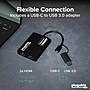 Plugable 4K USB 3.0 & USB-C to DisplayPort and HDMI Dual Monitor Adapter, Male to Female, Black (USBC-6950U)~#|#~0AA5931B-9538-417D-8C3F5BE2D12CFCB0_sc7
