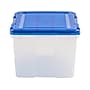 Iris WeatherPro 55.7 Qt. Latch Lid Storage Bin, Clear/Blue (500201)~#|#~0ACF3BAD-3200-42B2-860FA2B233970176_sc7