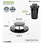 Alpine Industries Rain Bonnet Trash Can Lid, 38 Gallon Trash Cans, Black (479-38-A)~#|#~0AE2D80B-F558-4BA4-85746A9E25152D9D_sc7