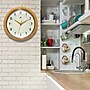 Infinity Instruments Round Retro Saffron Wall Clock, Aluminum, 12" (10940SY-12)~#|#~0AFA8CFE-C7D9-40F1-8272F1AA65D29F49_sc7