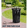 Alpine Industries Metal Outdoor Trash Can with Flat Lid and Liner, 38 Gallon, Black (479-38)~#|#~0B1AECEB-D00B-4AF2-862247C97DCE2867_sc7