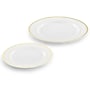 Elama Plastic Dinnerware Set, White/Gold, 150 Pieces/Set (935124340M)~#|#~0B251684-0ECA-469B-9FDB21D7C8468986_sc7