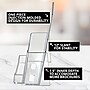 Azar Displays Trifold Brochure Holder, Desktop/Countertop, Top Loading, Clear Acrylic, 2/Pack (252922-2PK)~#|#~0B32DD2B-6CF8-4389-AB0647F4F102867B_sc7