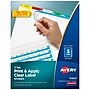 Avery Index Maker Paper Dividers with Print & Apply Label Sheets, 5 Tabs, Multicolor, 25 Sets/Pack (11423)~#|#~0B9B72D2-19E3-43D8-BAD45C1F0688CF60_sc7