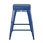 Flash Furniture Kai Indoor-Outdoor Backless Counter Height Stool, Blue with Teal-Blue Seat (CH3132024BLPL2C)~#|#~0BA50DC1-8811-460C-8836DD671AA716B6_sc7