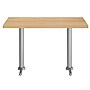 Flash Furniture Bennett Wooden Commercial Indoor Table, 48" x 30", Natural Top/Silver Base (GSF3048NTT0522S)~#|#~0BB0E90B-AB86-4AB0-8EA7F81D2B511AE3_sc7