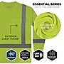 GloWear 8368 High Visibility Long Sleeve T-Shirt, ANSI Type R Class 3, Lime, 5XL (22059)~#|#~0BC12E07-8A72-4315-B5426AA34E930E3C_sc7
