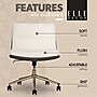 Elle Decor Ariana Criss Cross Armless Ergonomic Fabric Swivel Computer and Desk Chair, Cream (60121-CRM)~#|#~0BE1A729-69D5-4EDA-8873A4FCB66ABFB0_sc7