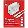 Staples TECH GaN USB-C Wall Charger with Cable, 30W, White (ST62325-CC)~#|#~0BE2D8AB-A7EC-4D26-B139EB8E5365ABC2_sc7