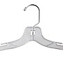 Nahanco 17" Plastic Medium Heavy Weight Dress Hanger, Clear, 100/Pack (507)~#|#~0BF7A364-DBA2-4288-8D25FC085004A50D_sc7