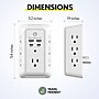 Overtime S90 11-in-1 Wall Outlet Extender Surge Protector with 7 AC Outlets and 4 USB Ports, White (OTWP7OS90)~#|#~0C0D297D-62C7-4D4D-B501C8766EC00C06_sc7