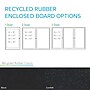 Ghent 3' H x 5' W Enclosed Recycled Rubber Bulletin Board with Satin Frame, 2 Door, Confetti (PA23660TR-CF)~#|#~0C589FFB-1CFE-4D22-87BF3408643F91B1_sc7