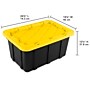 Sterilite 17 Gallon Industrial Garage Tote with Snap-on Lid, Plastic, Yellow/Black, 6/Carton (50639Y06)~#|#~0C6337C0-D812-4627-936175272965FEA8_sc7