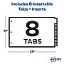 Avery Big Tab Insertable Plastic Dividers for 11" x 17" Binders, 8 Tabs, Multicolor (11179)~#|#~0C67CCFE-8113-4C41-85707FFD2A4C7357_sc7