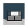 Luxor Workflow Series 5-Panel Freestanding Modular Room Divider System Starter Wall with Whiteboard, 48"H x 70"W, Black/Gray~#|#~0C706D64-87FF-4653-B1C578F037381F90_sc7
