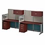 Bush Business Furniture Office in an Hour 63"H x 129"W 2 Person In-Line Cubicle Workstation, Hansen Cherry (OIAH005HC)~#|#~0CC3253E-A439-4F7E-9CDC4739708F244B_sc7