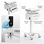 Mount-It! MedHub Height-Adjustable Medical Cart with 2 Lockable Drawers, Power Strip and Locking Casters, White/Grey (MI-16037)~#|#~0CD8CD77-8BD2-4644-A161FDF5CAB37136_sc7