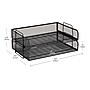 Mind Reader 2-Tier Stackable Paper Desk Tray, Metal, Black, 2/Pack (DSTACK2-BLK)~#|#~0CF6E4DA-7567-409D-8A9F116283696AC9_sc7