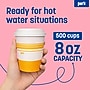 Perk 8 Oz Paper Hot Cups, 500 Count Bulk Disposable Coffee Cups for Hot Beverages, White/Yellow~#|#~0D0202E4-292A-424C-9417D48539FA814E_sc7