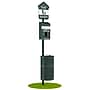 Furloo Steel Outdoor Pet Waste Station Kit with Header Bag Dispenser, 11.5 Gallon, Green (FLO1H-S-G)~#|#~0D394C1C-E19D-4197-B8BAF9F641681D2C_sc7