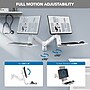 Mount-It! MedHub Wall Mounted, Flexible Workstation for Monitors up to 35", Matte White (MI-16001)~#|#~0D992828-9861-43E8-B9BF81C3F83B00F5_sc7