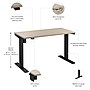 Bush Business Furniture Move 40 Series 48"W Electric Adjustable Standing Desk, Natural Elm/Black Powder Coat (M4S4824NEBK)~#|#~0DFE82D6-9099-46E3-8E5E9B16DB9A665B_sc7