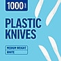 Perk Medium‑Weight Polystyrene Plastic Knives, 1,000 Count Bulk Disposable Knives for Everyday Meals & Events, White~#|#~0E14C3D3-1525-47E1-BC0EF41096BBB673_sc7