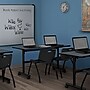 Regency Kobe 60" Flip Top Mobile Training Table- Grey & 2 'M' Stack Chairs- Black~#|#~0E17DA6F-3425-4D24-8117A20DFE49EF83_sc7