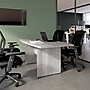 Bush Business Furniture 72W x 36D Boat Shaped Conference Table with Wood Base, Platinum Gray (99TB7236PG)~#|#~0E3B4B00-AA3A-4E9D-8D25F497AC945A7B_sc7