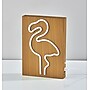 Simplee Adesso LED Wood Framed Neon Flamingo Table/Wall Lamp, 9"H, Brown/Multi-Color (SL3722-12)~#|#~0E9E3FEC-608E-46E8-9AD1F8E01A743139_sc7