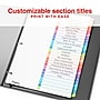 Staples Durable Paper A‑Z Alphabetical Dividers, 26‑Tabs, Multicolor~#|#~0EBEF45A-9075-47F2-9CEA774B469D953A_sc7