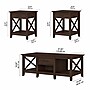 Bush Furniture Key West 47" x 24" Coffee Table with Set of 2 End Tables, Bing Cherry (KWS023BC)~#|#~0F0572AC-9268-44C1-BA4C2D6BAB1E298F_sc7